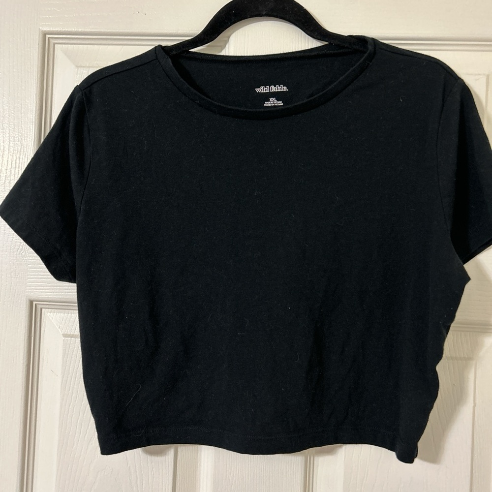 Wild Fable Classic Black Crop Top
